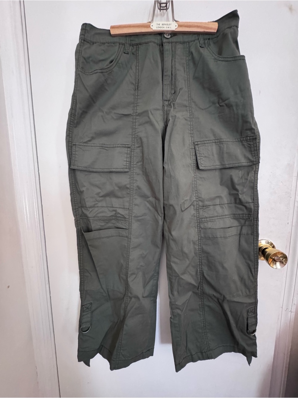 Kensie Olive Green Cargo Pants with Utility Pockets